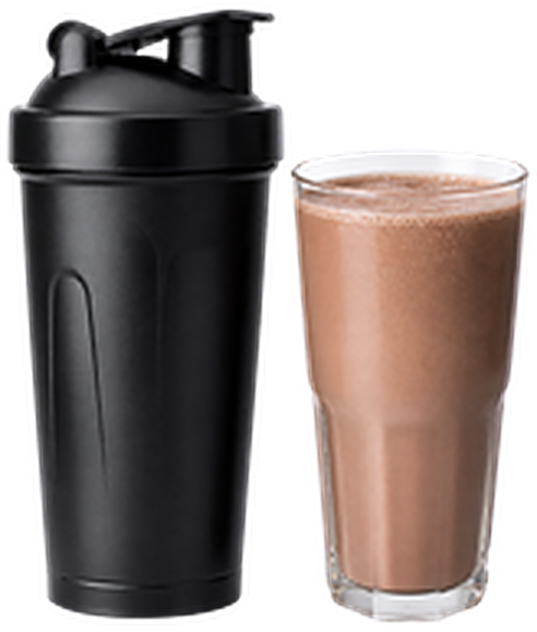 Proteinshake (Whey oder Huel) mit Banane